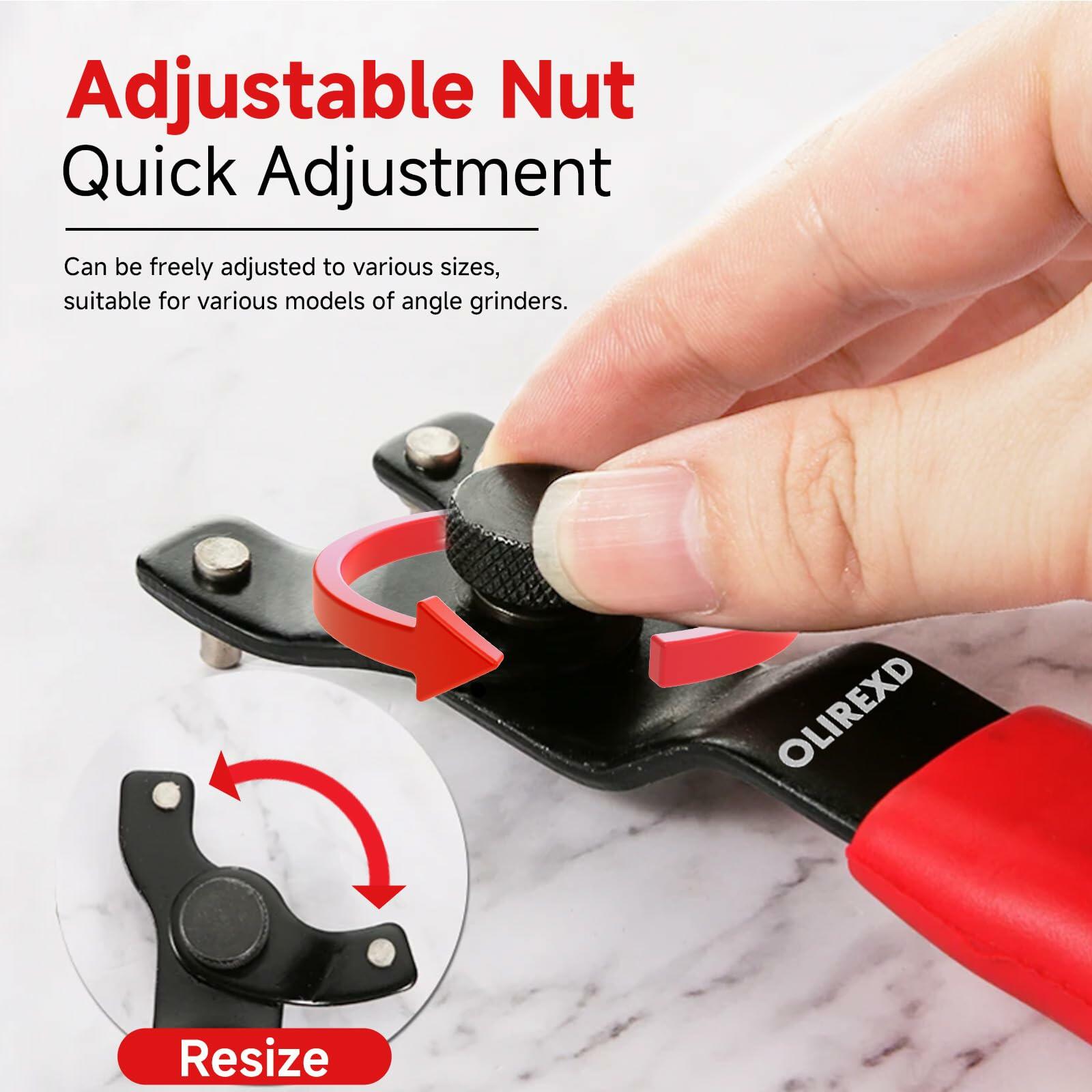 OLIREXD Adjustable Pin Wrench for Angle Grinder Machine Red