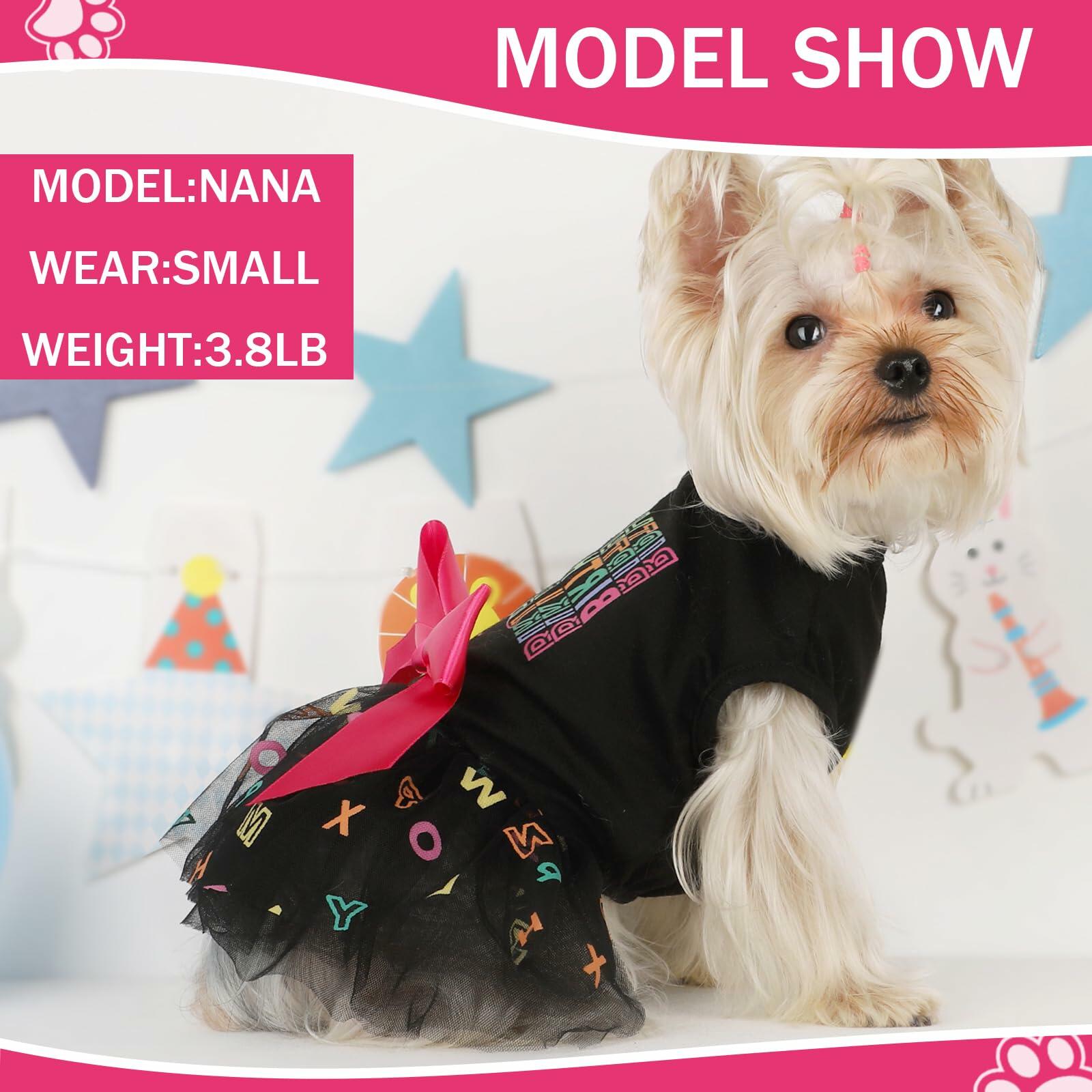 Dog Dress Puppy Costume Small Dogs Summer Spring Outfit Size S