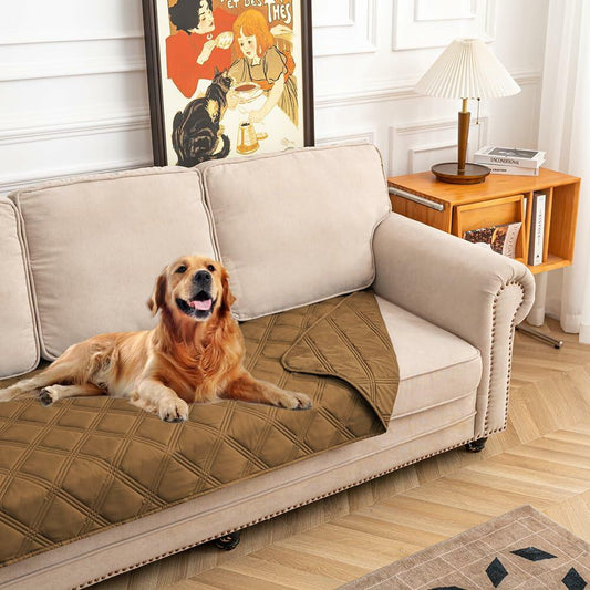 fuguitex Waterproof Reversible Dog Blanket Small 30x53 Brown Size 30x53