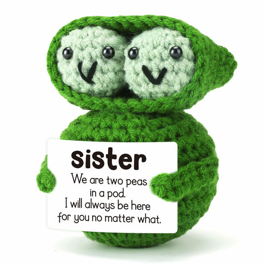LEJIAJINW Handmade Mini Peas Gift for Sister Best Friend Cute Valentine