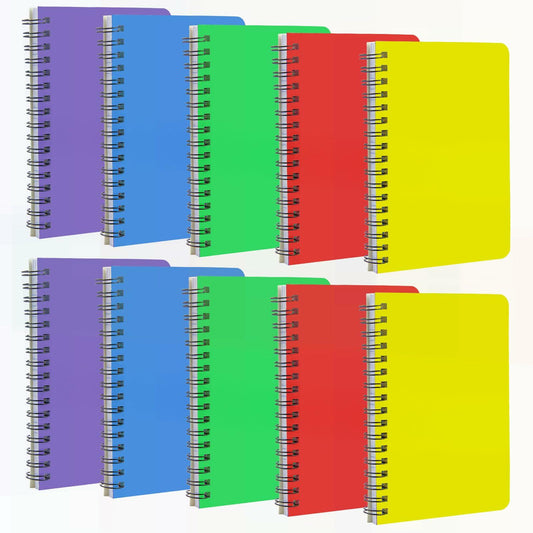 Fantasyon Spiral Memo Books 3x5in Lined 50 Sheets 10 Pack A7-Morandi
