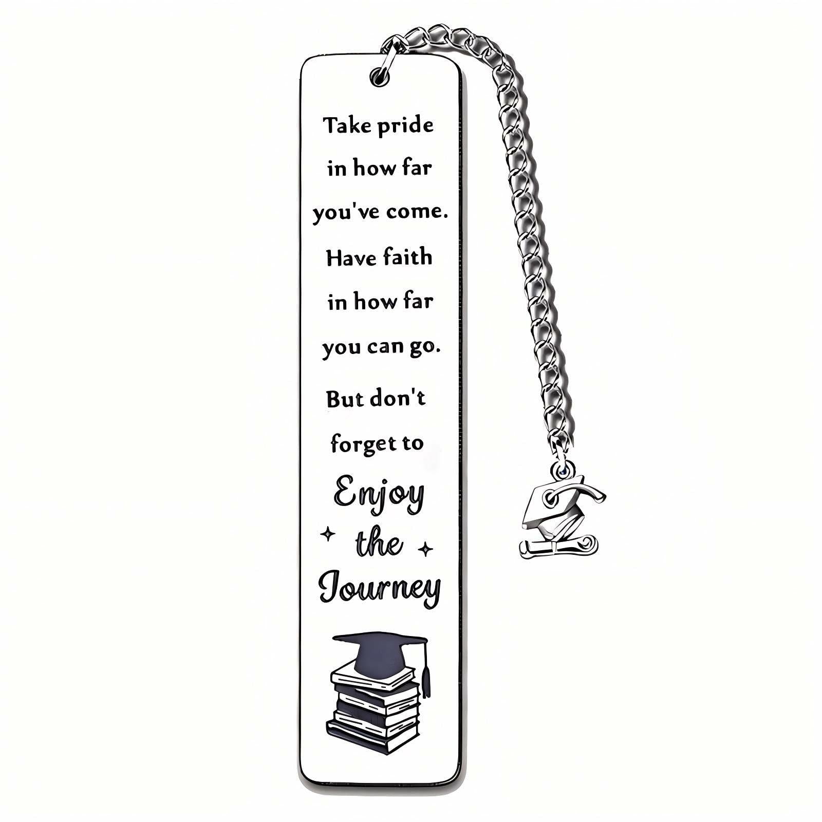 LovizoL Graduation Bookmark 2025 Silver Stainless Steel 1 Pack 1.5x5.12"