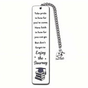 LovizoL Graduation Bookmark 2025 Silver Stainless Steel 1 Pack 1.5x5.12"