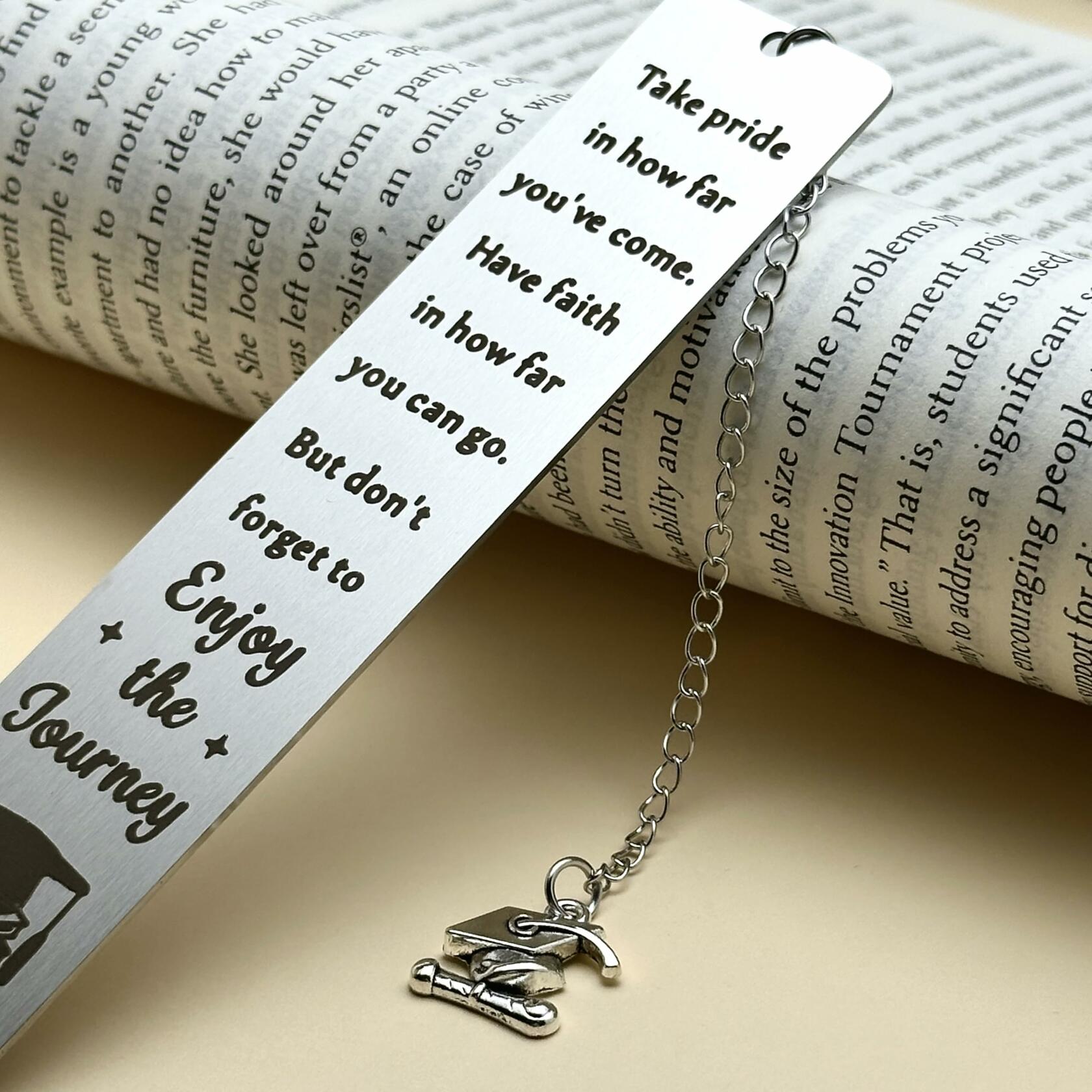 LovizoL Graduation Bookmark 2025 Silver Stainless Steel 1 Pack 1.5x5.12"