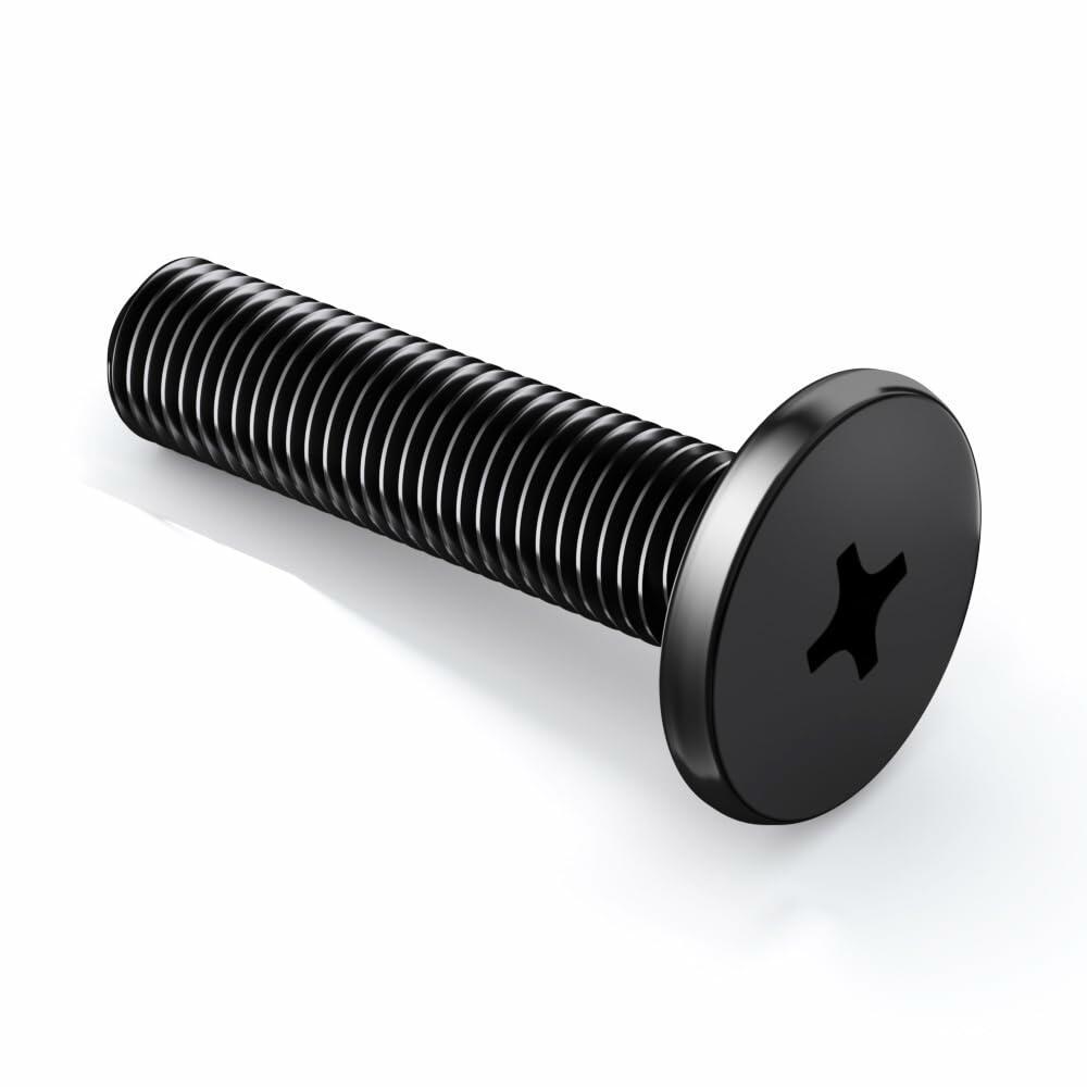 TESILANG M1.6x2mm Computer Screws Motherboard Standoffs Kit 50pcs Black