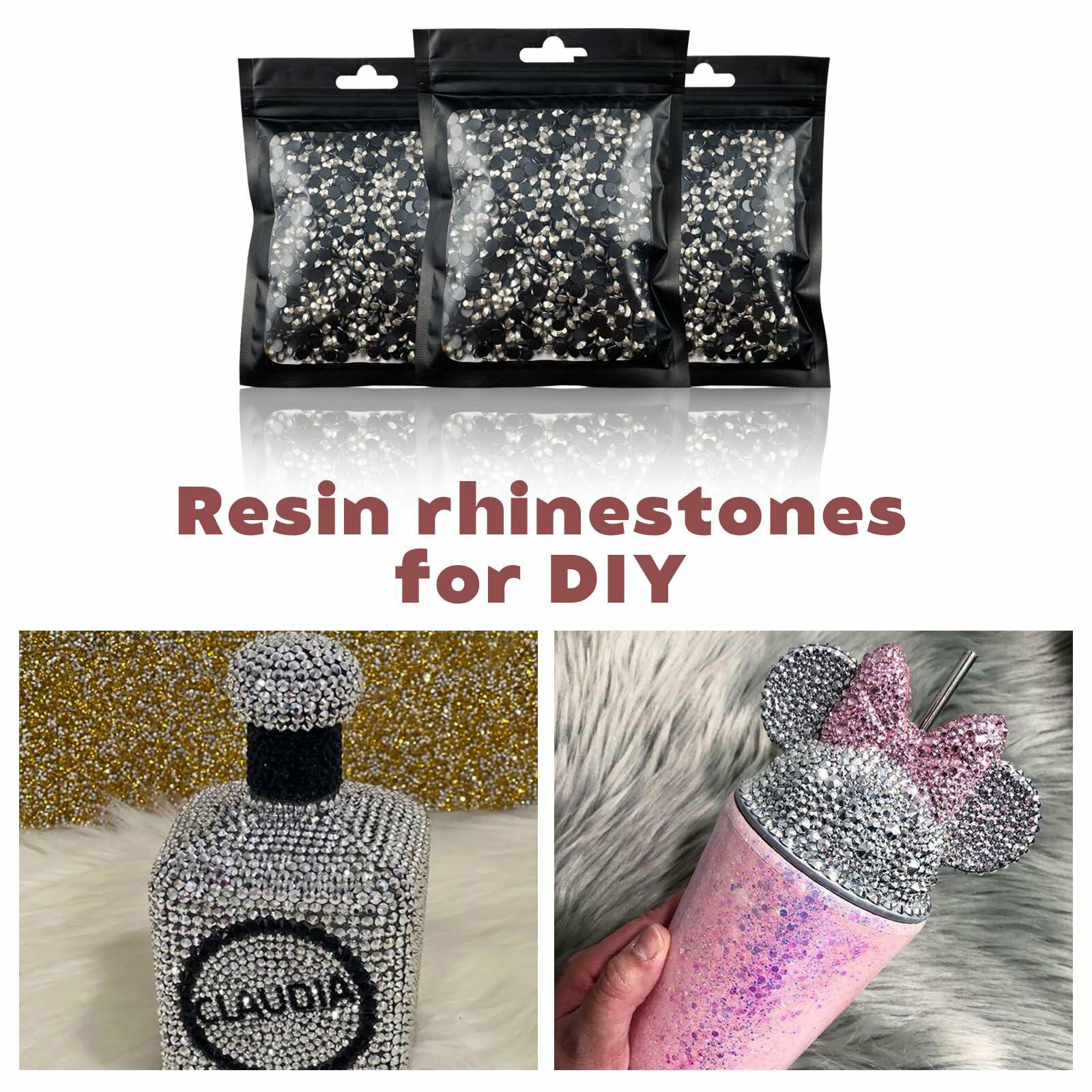 CLRDIVA 5mm Transparent Coffee AB Resin Rhinestones Bulk for Crafting