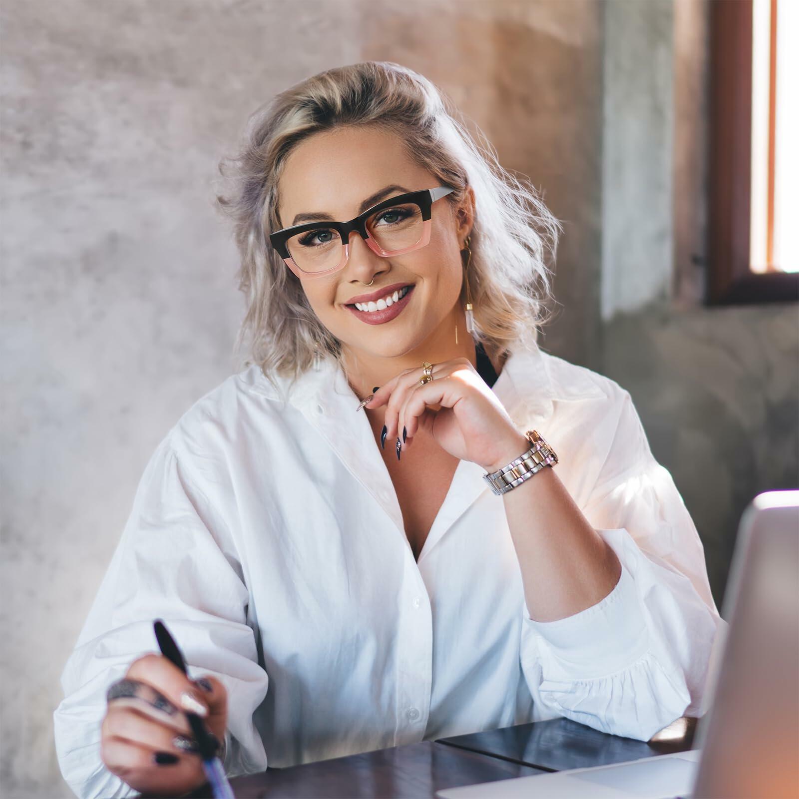 [Like New] Okany Blue Light Blocking Glasses for Women Men Anti Eyestrain UV 3 Pack