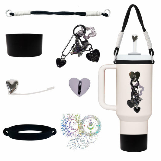 Stanley Cup 40/30oz Accessories Set Silicone Boot Handle Strap Straw Cover