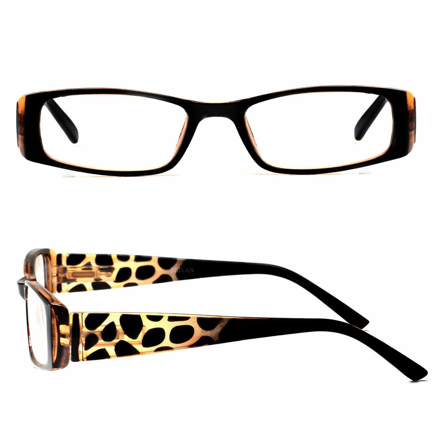 [Like New] 5 Pack Spring Hinge Reading Glasses Rectangular Multicolour 2.25 Power