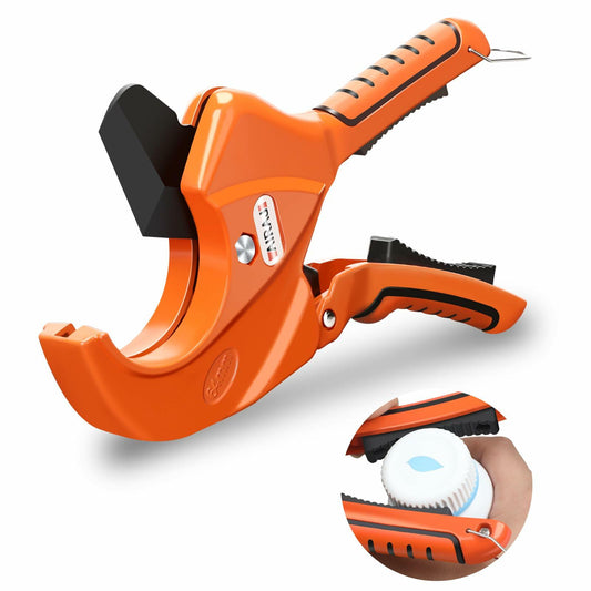 [Like New] AIRAJ Ratcheting PVC Pipe Cutter 1-5/8" SK5 Steel Blade Plastic Pipes