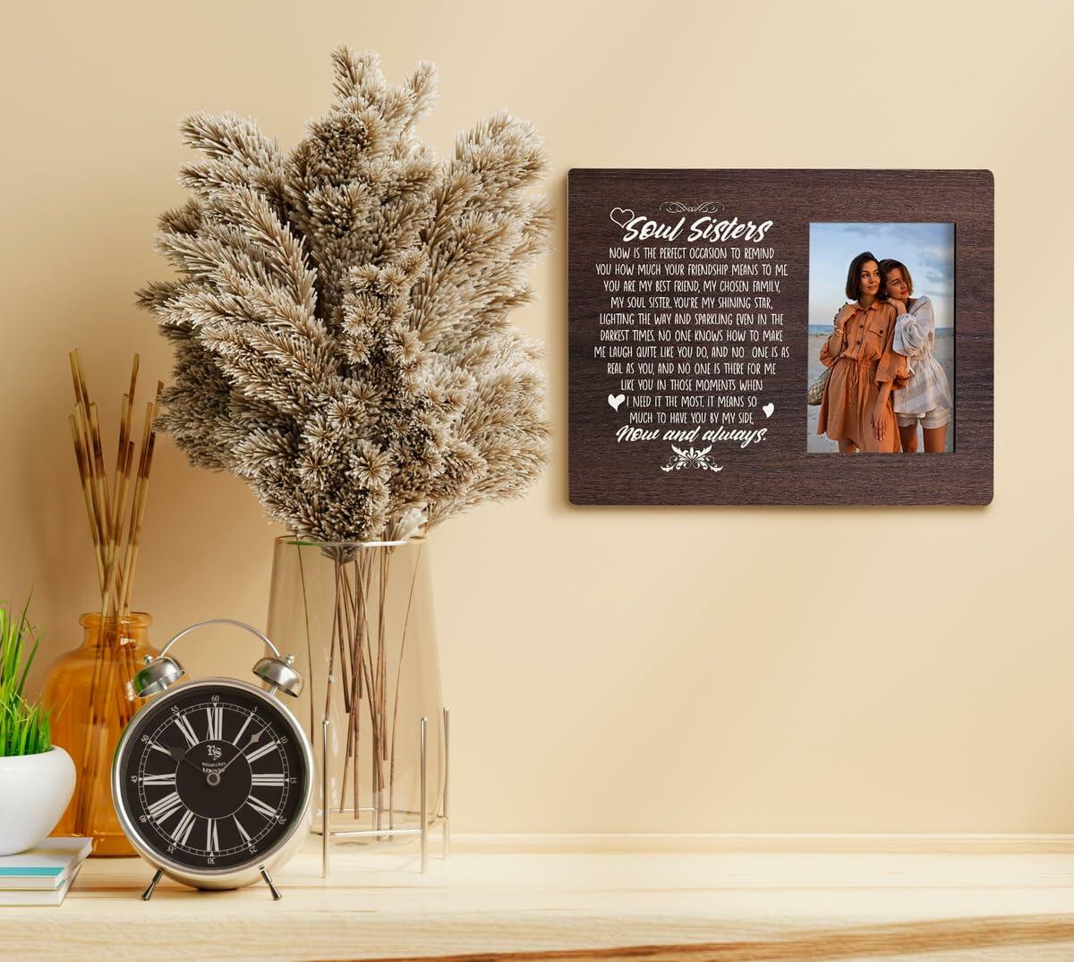 Friends Gift Tabletop Picture Frame Plaque Desk Decor Black