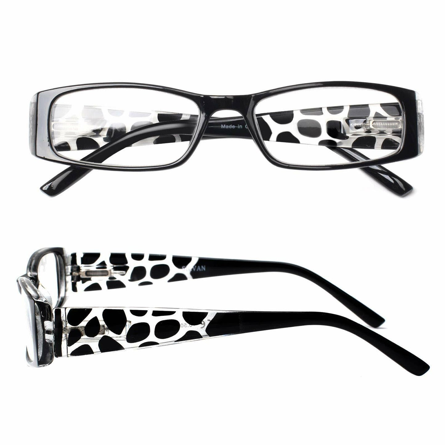 [Like New] 5 Pack Spring Hinge Reading Glasses Rectangular Multicolour 2.25 Power