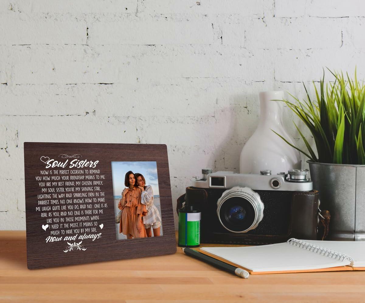 Friends Gift Tabletop Picture Frame Plaque Desk Decor Black