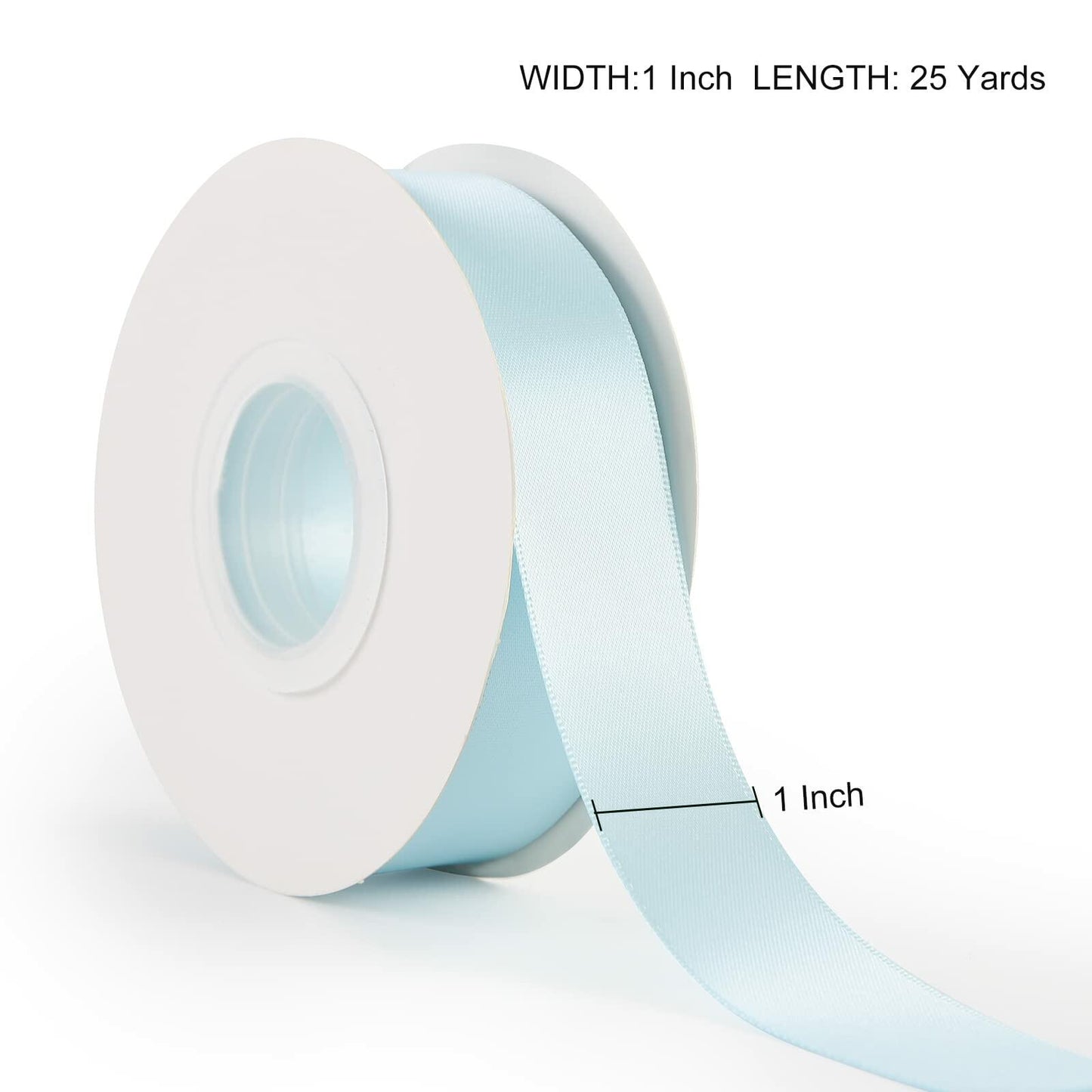 DINDOSAL Satin Ribbon 1 Inch Double Face Turquoise 25 Yards Wedding Decor
