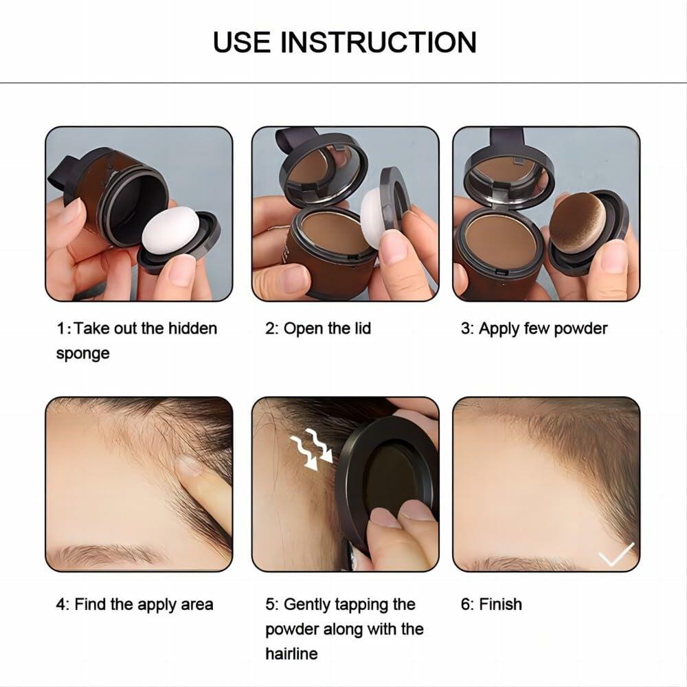 Hairline Powder Root Touch Up Hair Color Dark Brown 06 Instant Coverage