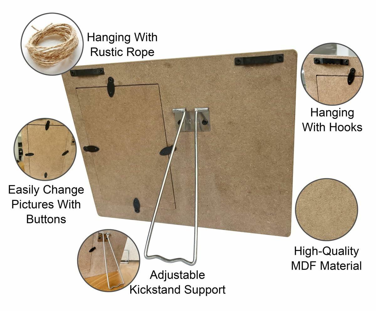 Friends Gift Tabletop Picture Frame Plaque Desk Decor Black