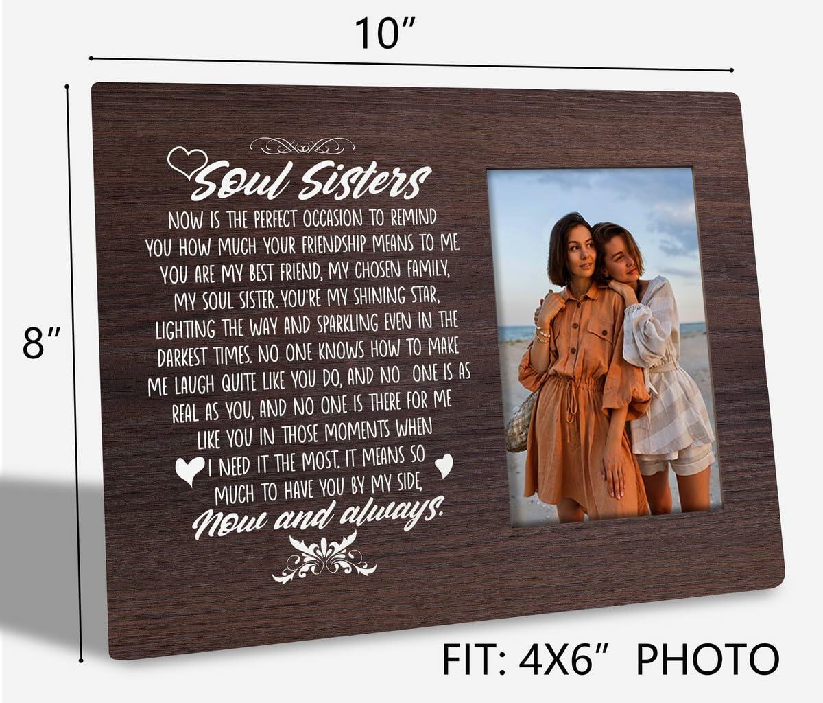 Friends Gift Tabletop Picture Frame Plaque Desk Decor Black