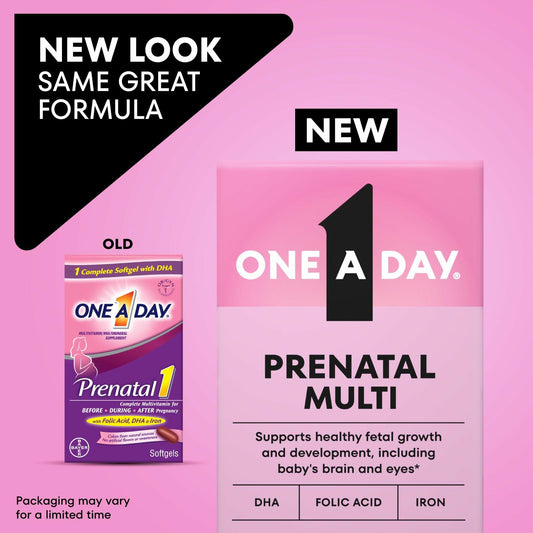 BestBy12/25 ONE A DAY Women's Prenatal Multivitamin 30 Ct Vitamins A,C,D,B6,B12