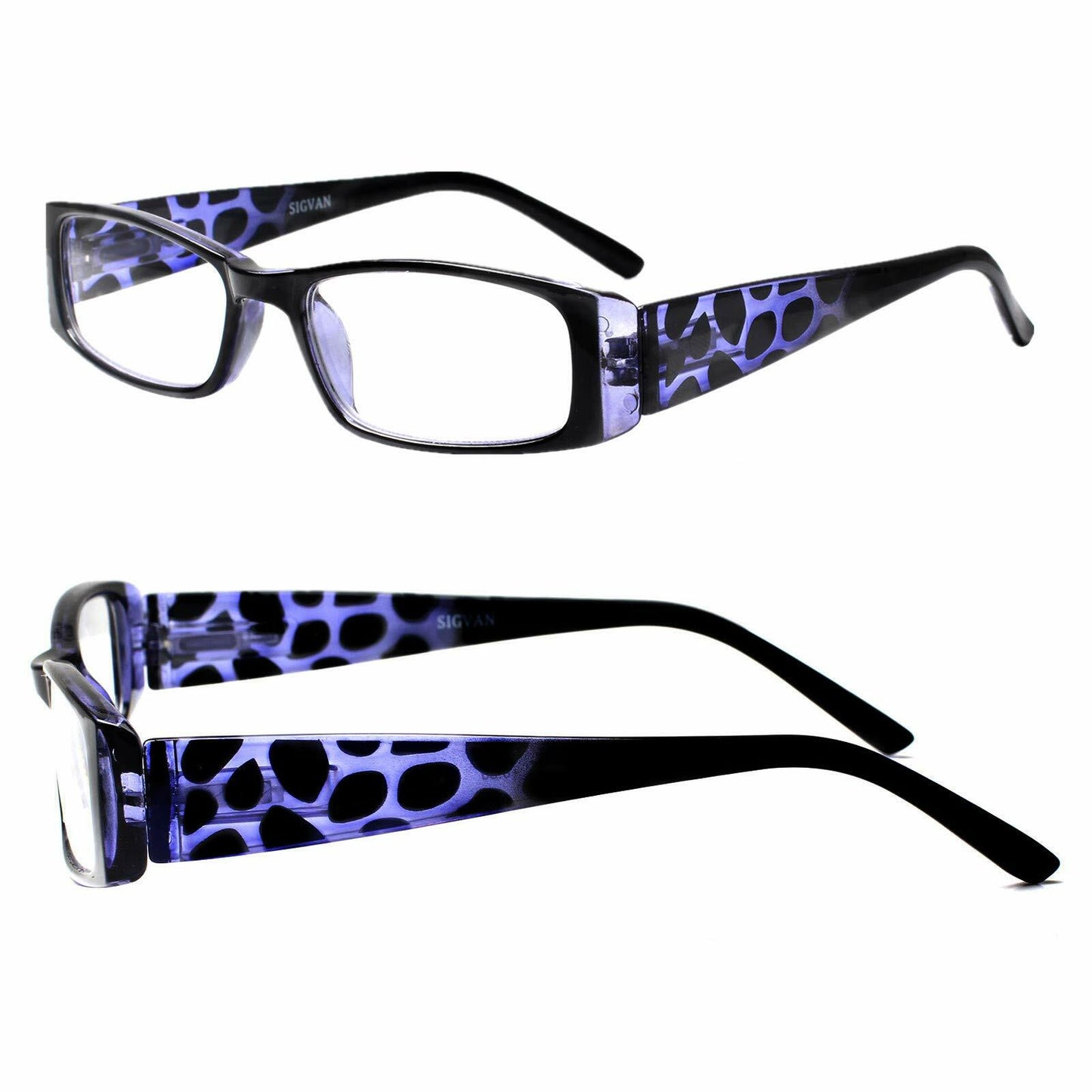 [Like New] 5 Pack Spring Hinge Reading Glasses Rectangular Multicolour 2.25 Power