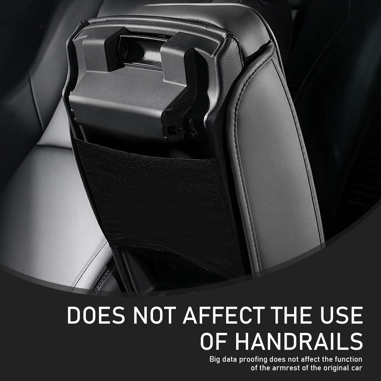 Yumfugu Car Center Console Armrest Cover Leather Memory Foam Beige 12.59x8.66