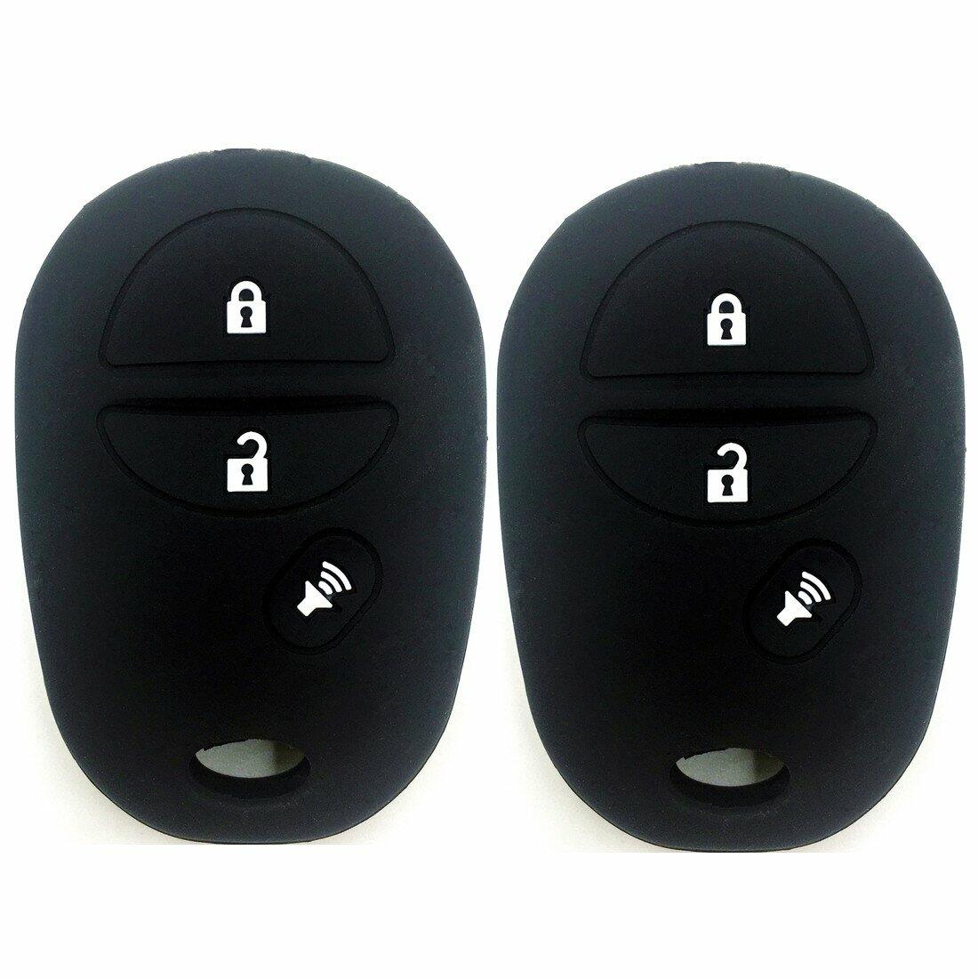 Ezzy Auto Silicone Key Fob Case Cover for Toyota Black Rose