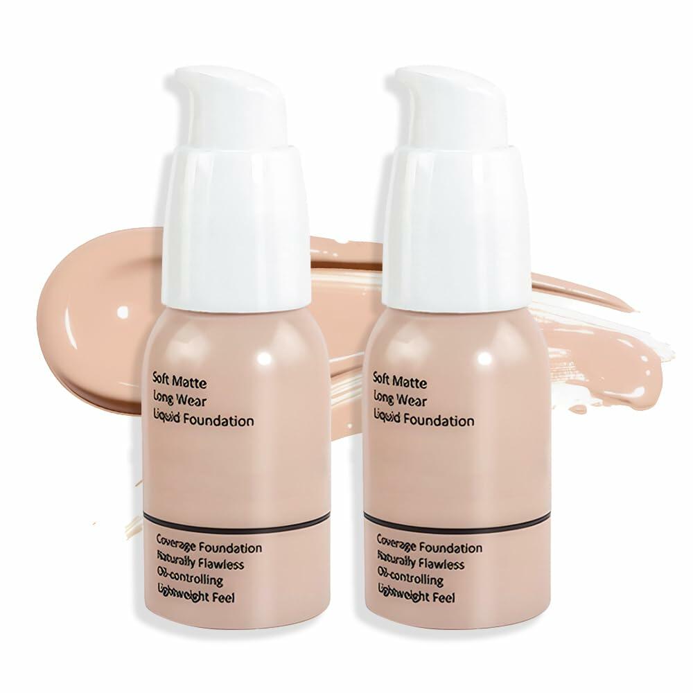 Matte Liquid Full Coverage Foundation Makeup 06 Toffee 1 Pack