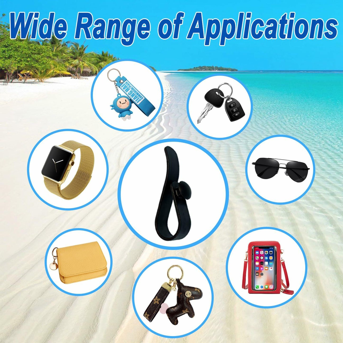 CULASIGN 3Pcs Bag Hooks Keychain Holder Charms Organizer for Beach Bag