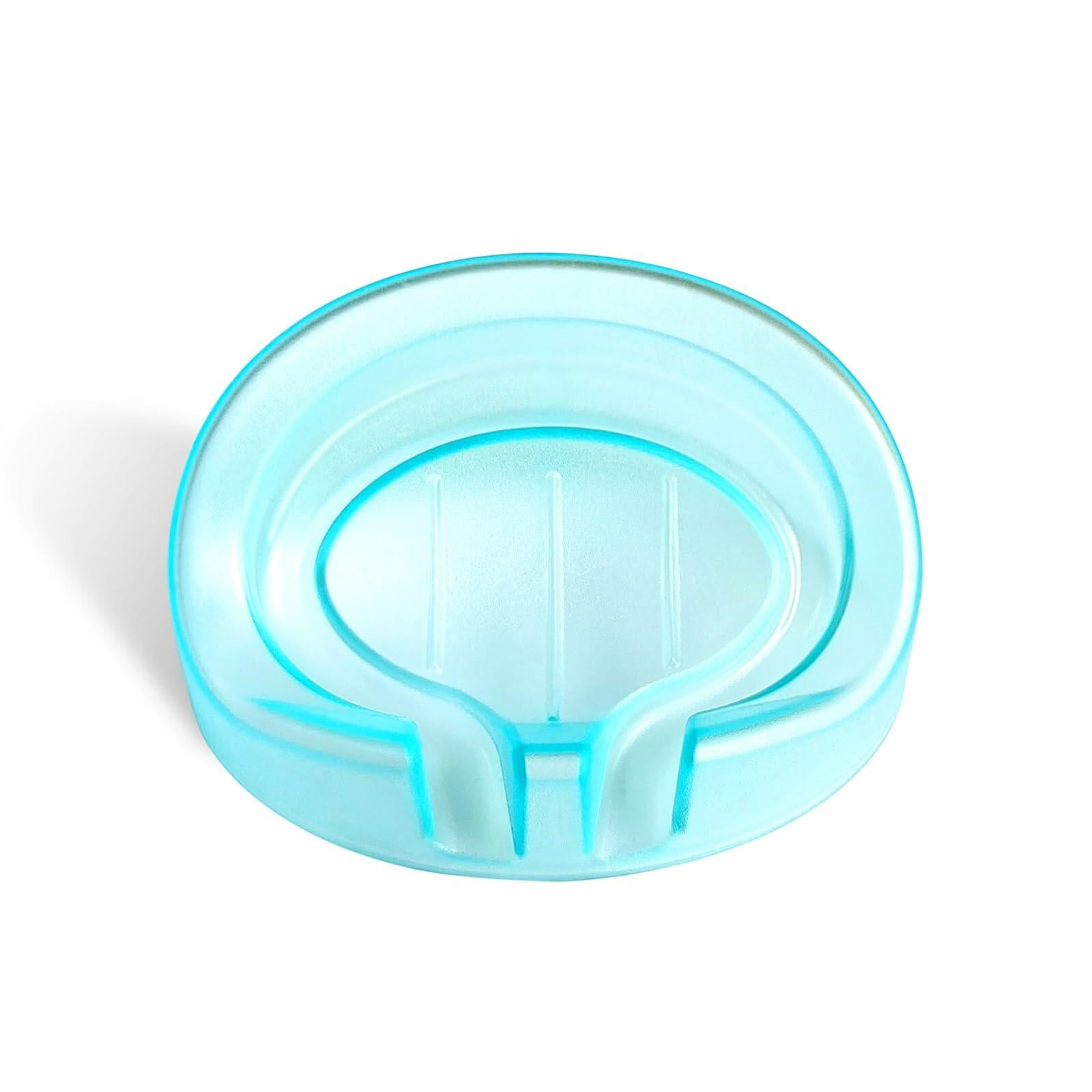 Self Draining Soap Dishes 2-Pack Waterfall Drainer Holder Blue Bathroom Kitchen