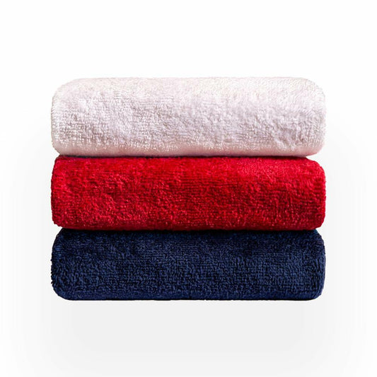 rsmon Cotton Golf Towels 20x17 Inch Red Navy Blue White Pack of 3