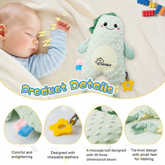 KELCIO Lion Plush Soother Toy for Babies Yellow 14.6 Inch