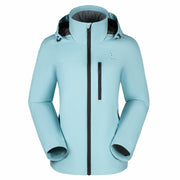 CAMEL CROWN Women's Waterproof Shell BLUE Jacket Windbreaker Hooded Rain Coat XL