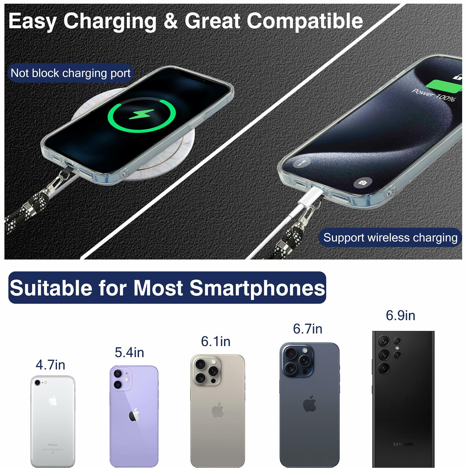 LOHASICDESIGN Adjustable Detachable Phone Lanyard Pink 31.5in