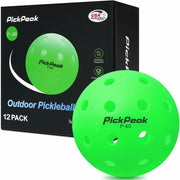 PickPeak Pickleball Balls USAPA Approved 4 or 12 Pack Outdoor P-40 Green