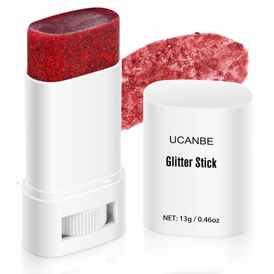 UCANBE Red Body Glitter Stick Chunky Makeup for Face Hair Lips