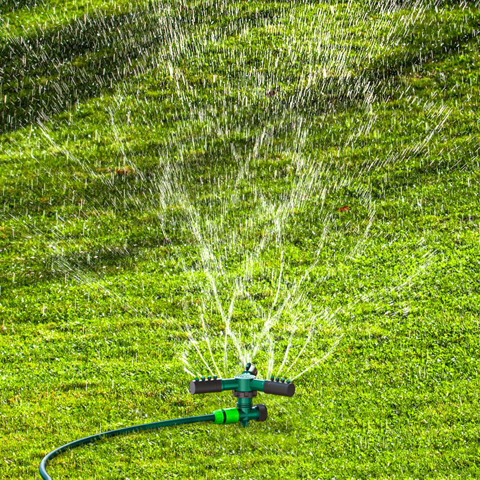 Gyrivav 360° Rotating Metal Lawn Sprinkler Fits 1/2'' Hose Heavy Duty