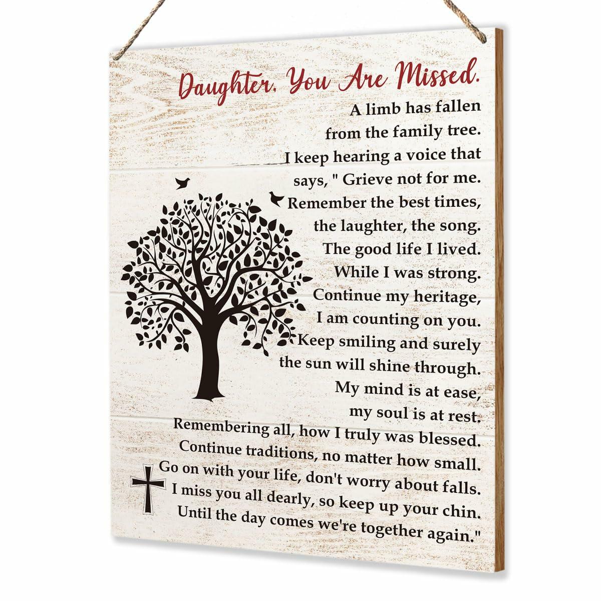 Sympathy Gifts Memorial Remembrance Wood Sign Loss of Mom 8x10 inches