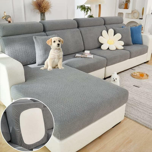 Jejiakell Universal Wear-Resistant Sofa Cover 360° Elastic Anti-Slip Grey