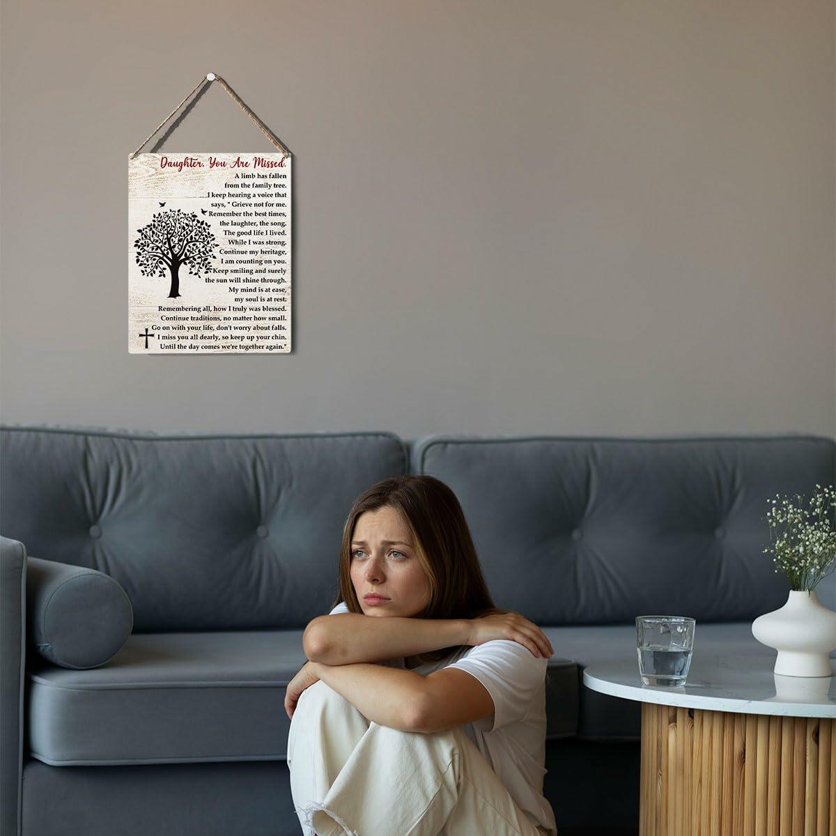 Sympathy Gifts Memorial Remembrance Wood Sign Loss of Mom 8x10 inches