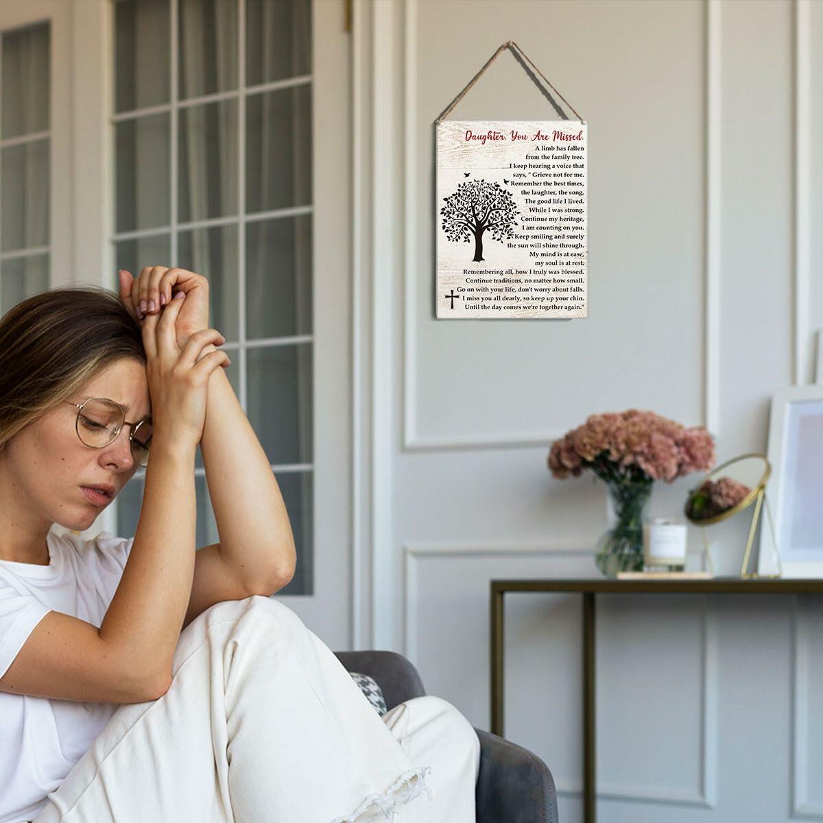 Sympathy Gifts Memorial Remembrance Wood Sign Loss of Mom 8x10 inches