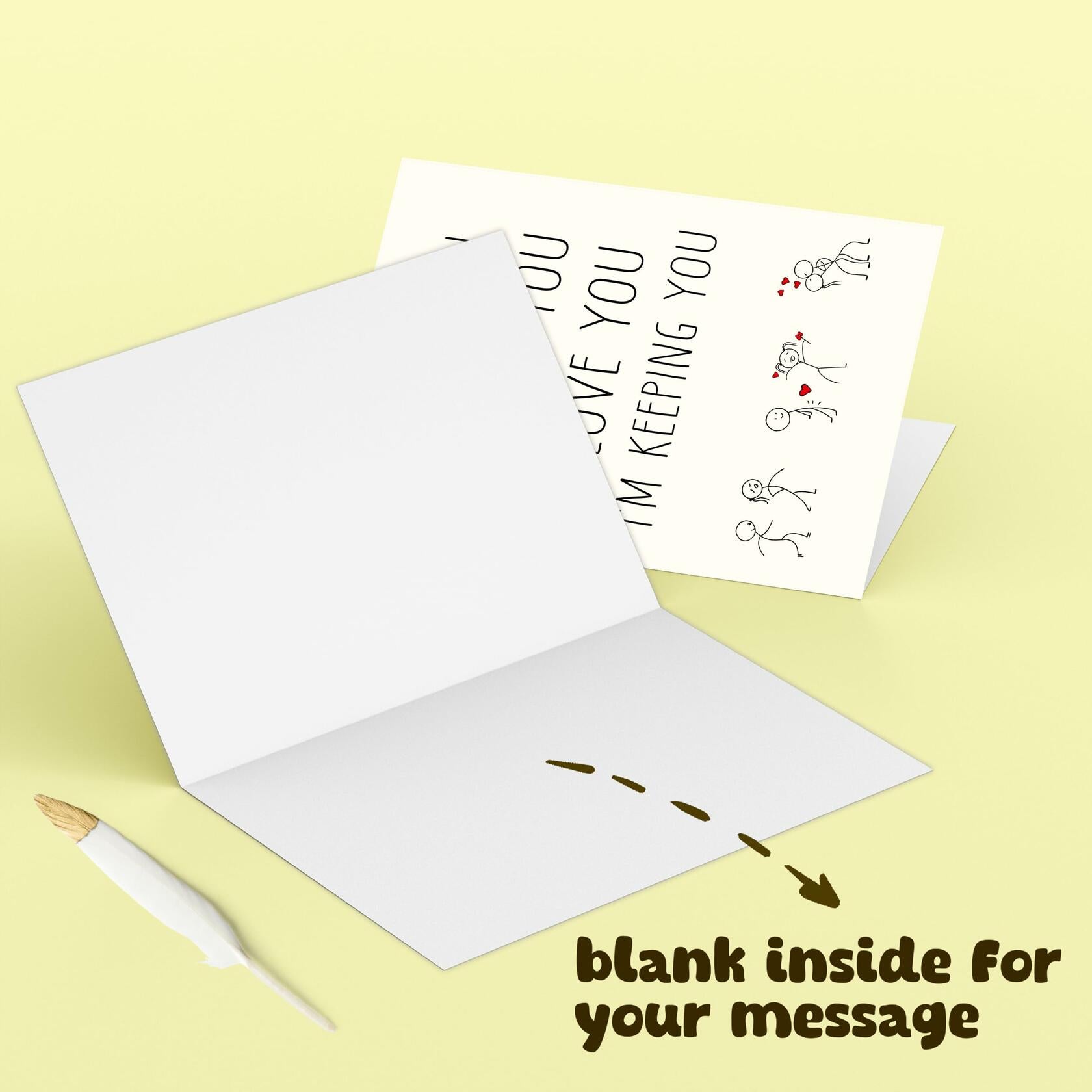 Funny Anniversary Card Romantic Birthday Valentines Day Card for Couples