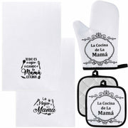 Teenyyou Kitchen Set 5 Pcs Dish Towels Oven Pads Pot Holder Oven Mitt