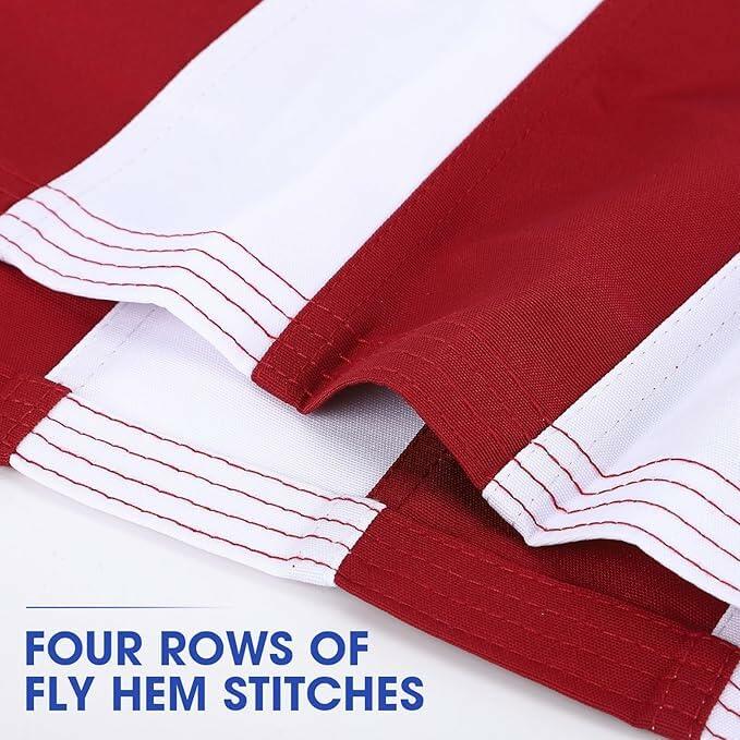 American Flag 3x5 FT Heavy Duty Nylon Outdoor USA Flag Embroidered Stars