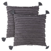 Farmlyn Creek Striped Grey Throw Pillow Covers 20x20 2 Pack