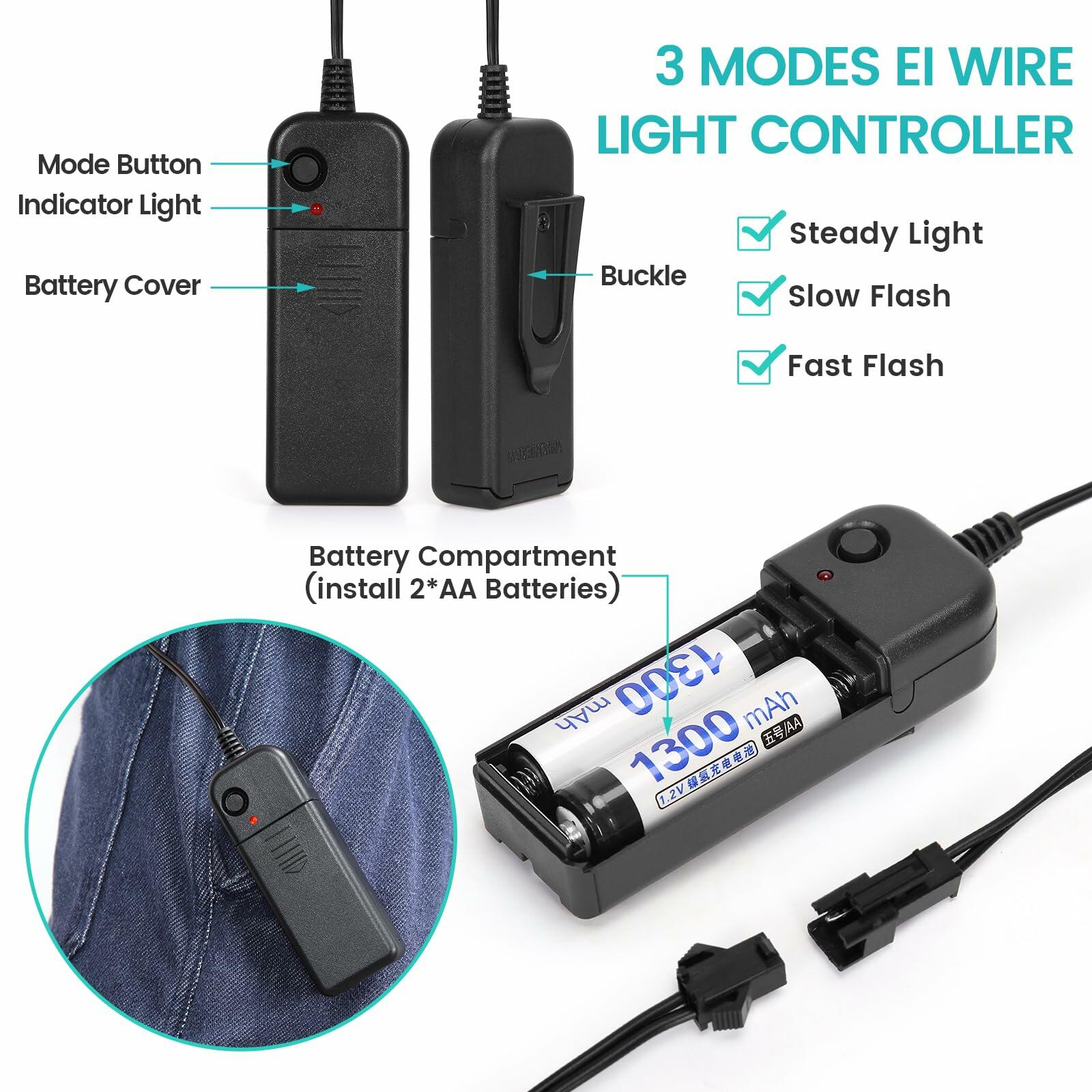 GIMMYFIVE 4 Pack LED Scary Halloween Masks Light Up Purge Costume