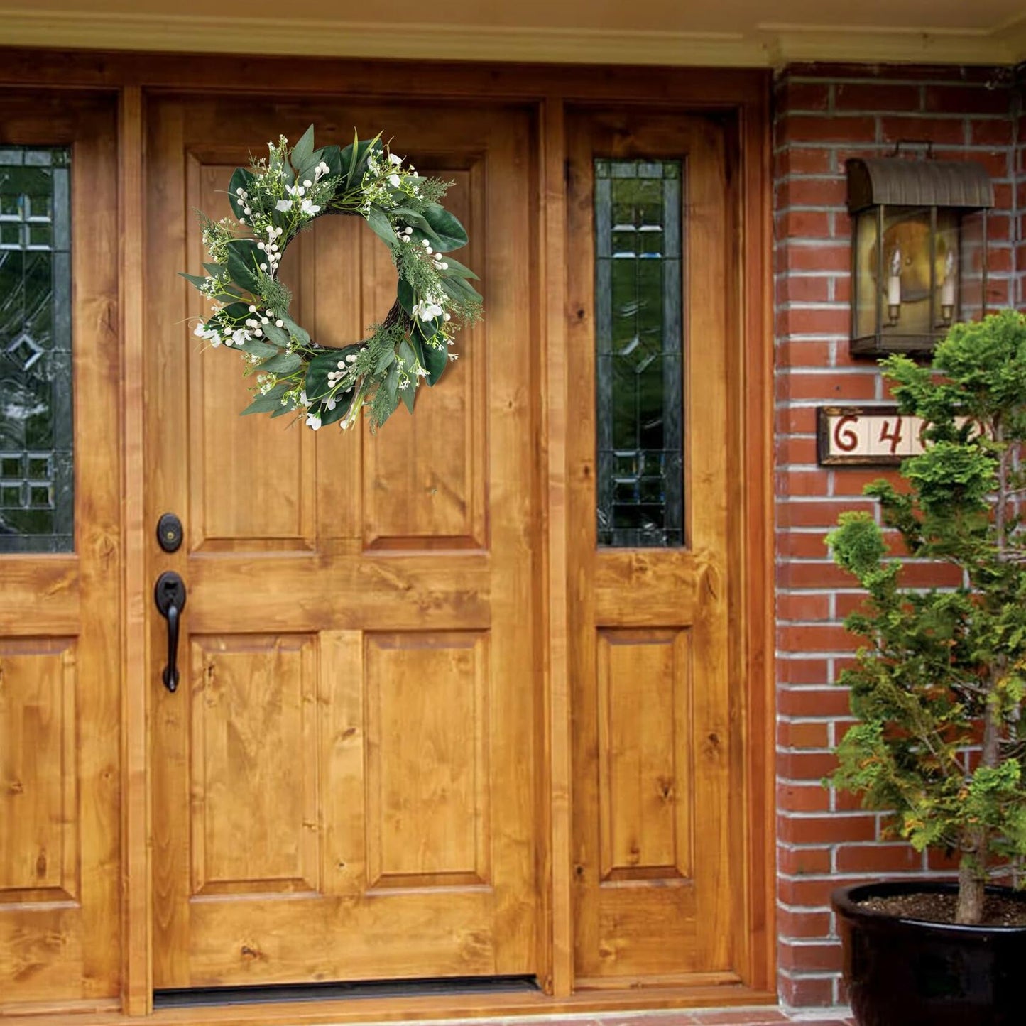 20" Eucalyptus Wreath Green Front Door Farmhouse All Season Decor