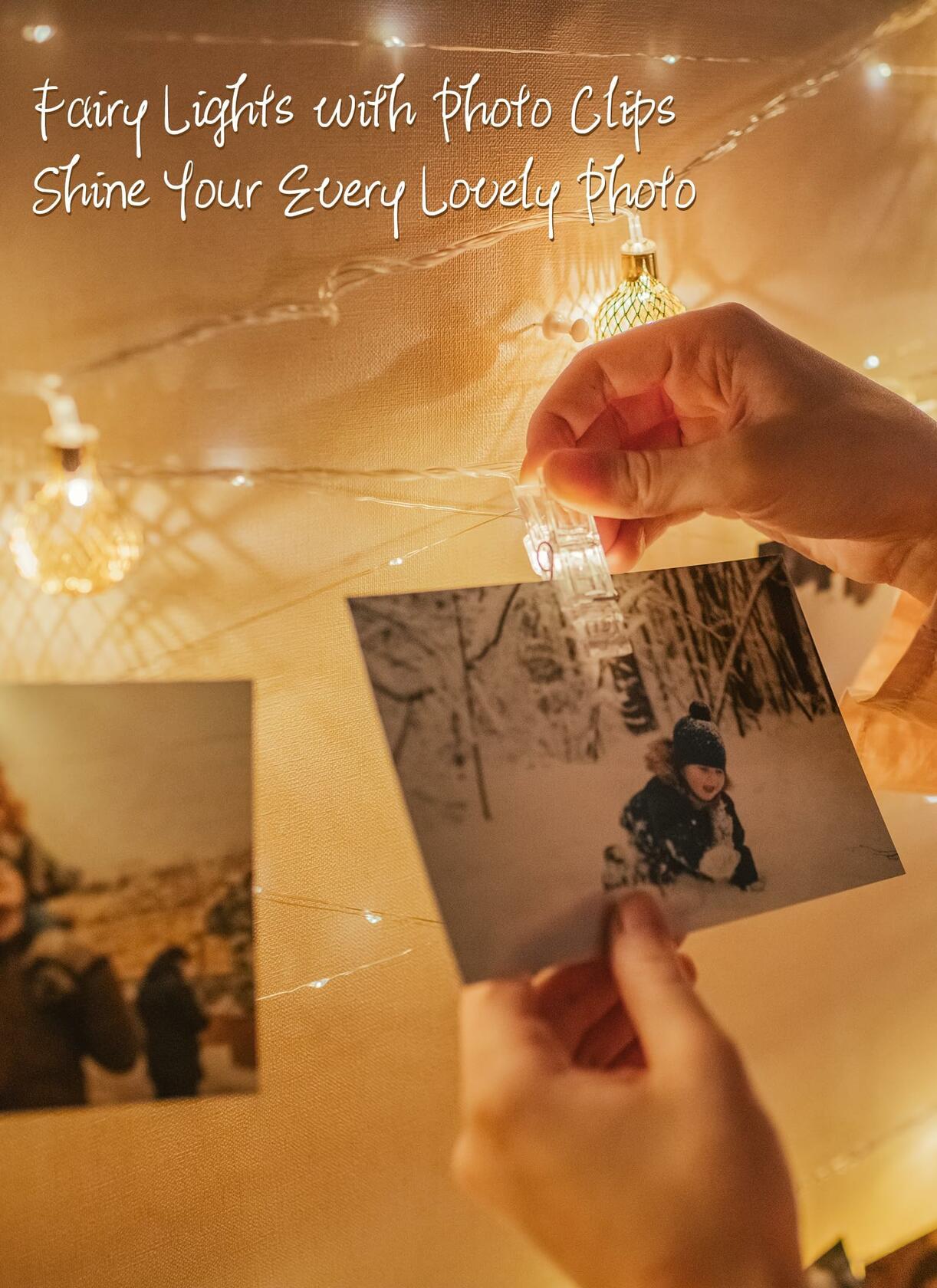 Fairy Lights with Clips 33ft 100LED Battery Operated String Lights Timer