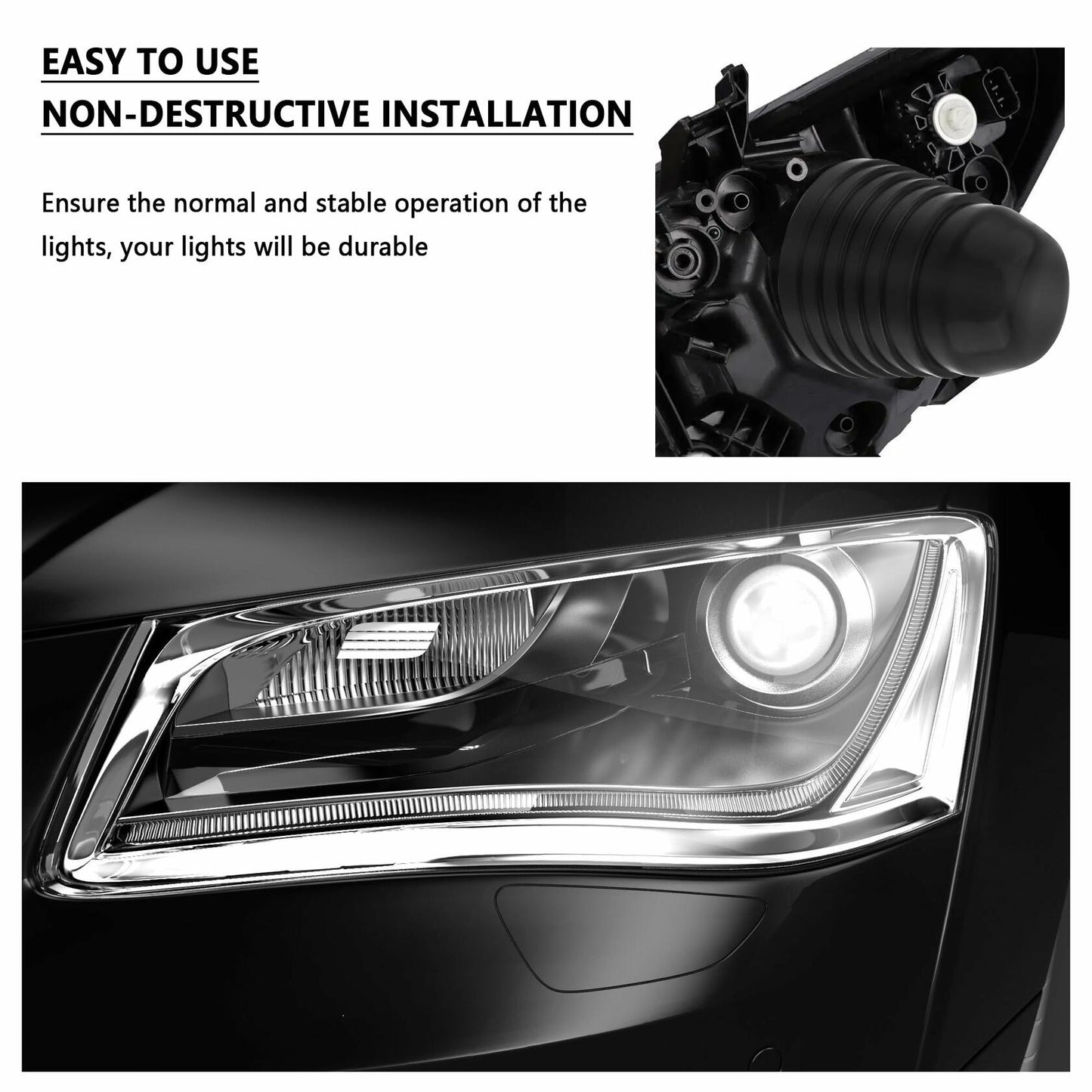 Universal Car Headlight Dust Cover Rubber Cap 2PCS 2.16-3.74 Inch