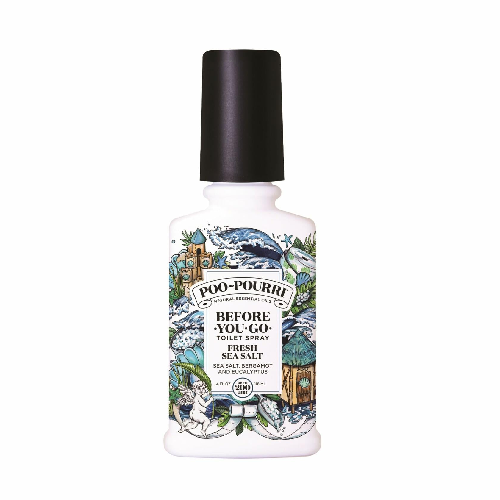 Poo-Pourri Fresh Sea Salt Toilet Spray 4oz Plant Based Essential Oils