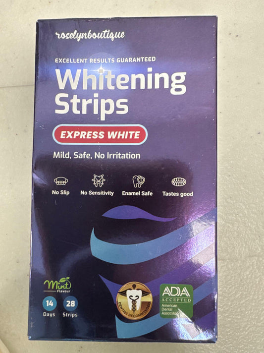 Care Enamel Whitening Strips Teeth Whitener Kit Mint 28 Strips