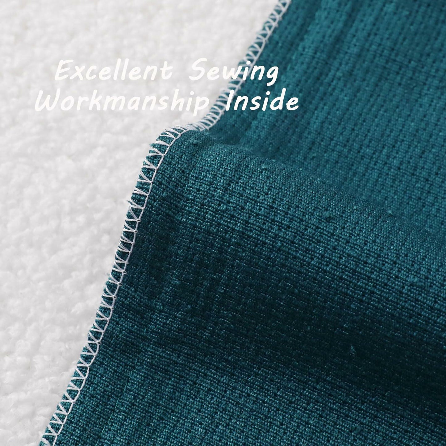 FUTEI Teal Green Decorative Throw Pillow Covers 16x16 Inch Pack of 2